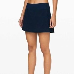Navy blue lulu lemon pace rival skirt
